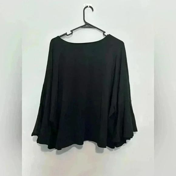 GARNET HILL Women's Bell-Sleeve Knit Top Black Size Large - Picture 6 of 6